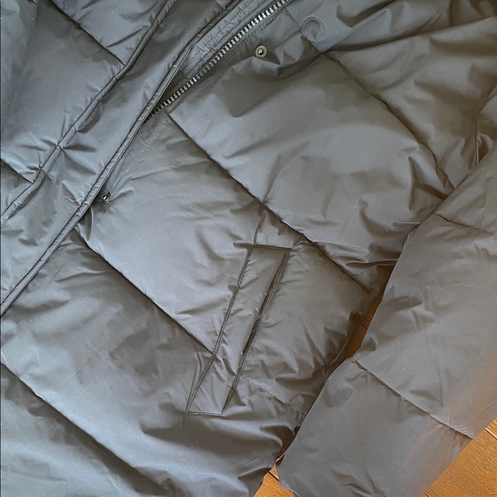 Abercrombie & Fitch Women's Black Puffer Coat - Picture 4 of 5